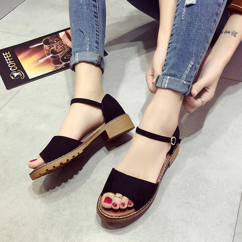 Sandals - One-Button Buckle