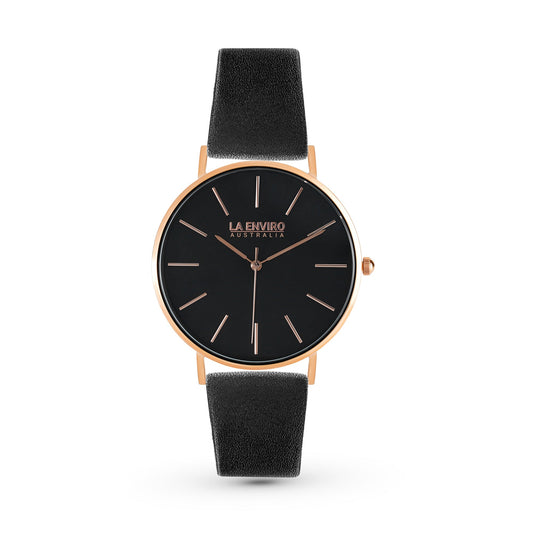 ROSE GOLD WITH BLACK STRAP I CLASSIC 40 MM-0