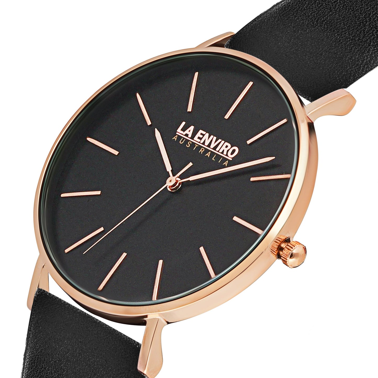 ROSE GOLD WITH BLACK STRAP I CLASSIC 40 MM-1