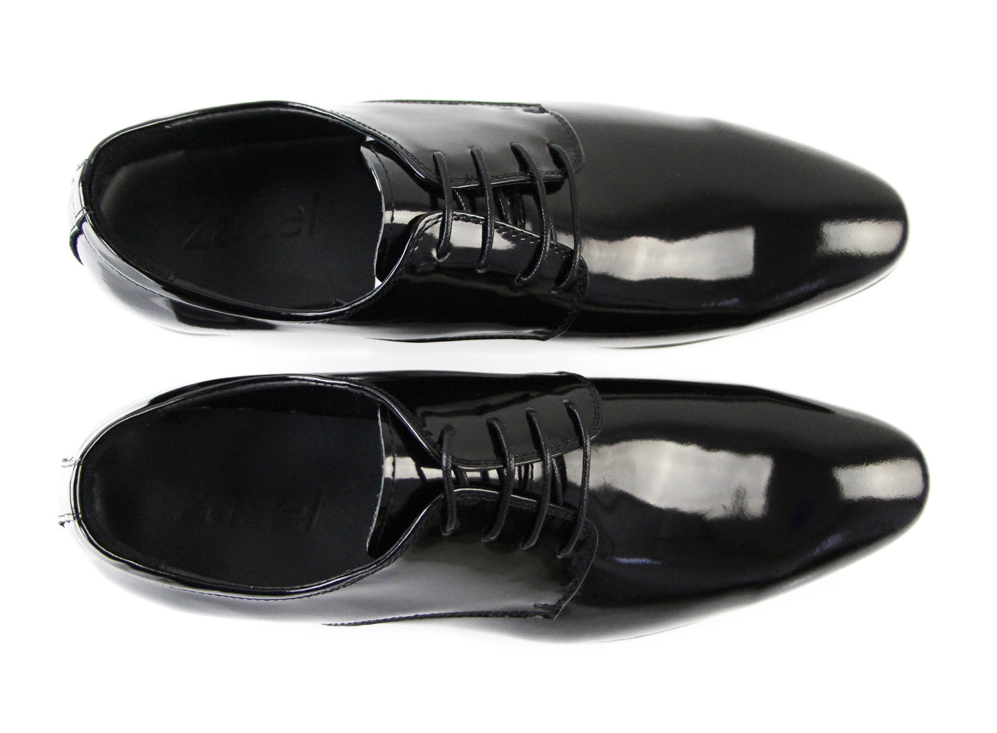Mens Zasel Bond Patent Black Shiny Leather Lace Up Shoes-3
