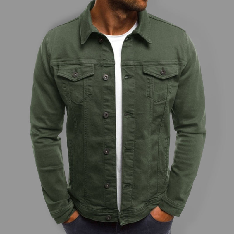 Denim Jacket - Trendy Fashion Casual Slim - Workwear Jacket