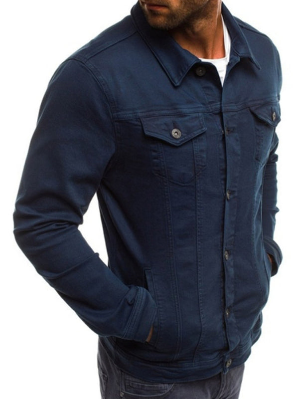 Denim Jacket - Trendy Fashion Casual Slim - Workwear Jacket