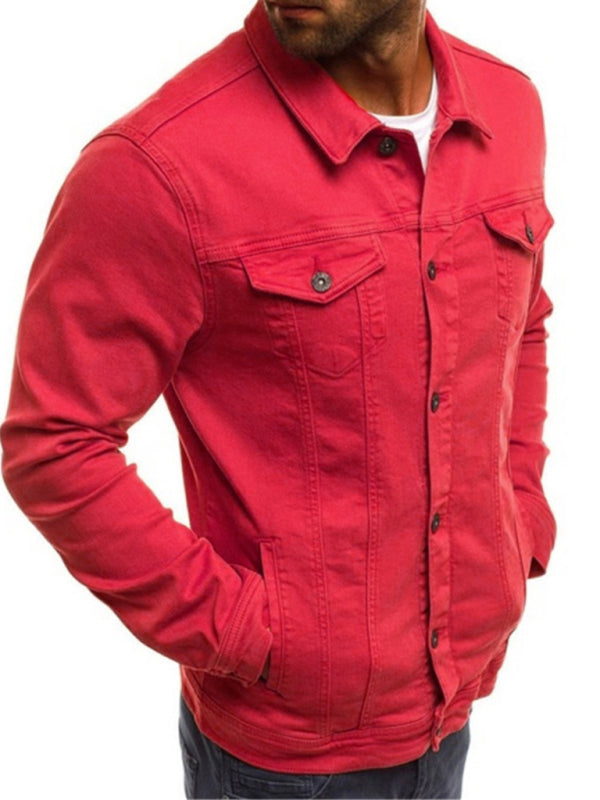 Denim Jacket - Trendy Fashion Casual Slim - Workwear Jacket