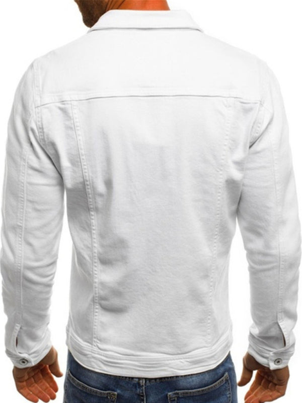 Denim Jacket - Trendy Fashion Casual Slim - Workwear Jacket
