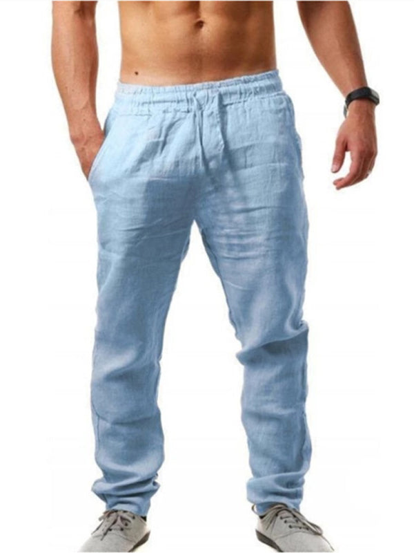 Loose-fitting Casual Pants - Solid Elasticated Waist