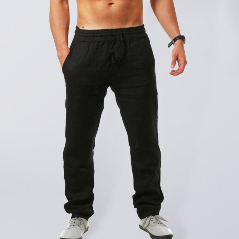 Loose-fitting Casual Pants - Solid Elasticated Waist