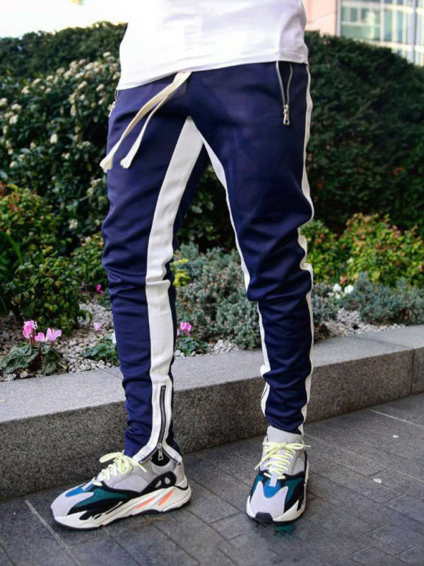 Multi-zipper Sportspants - Color-Block Casual - Double-pocket