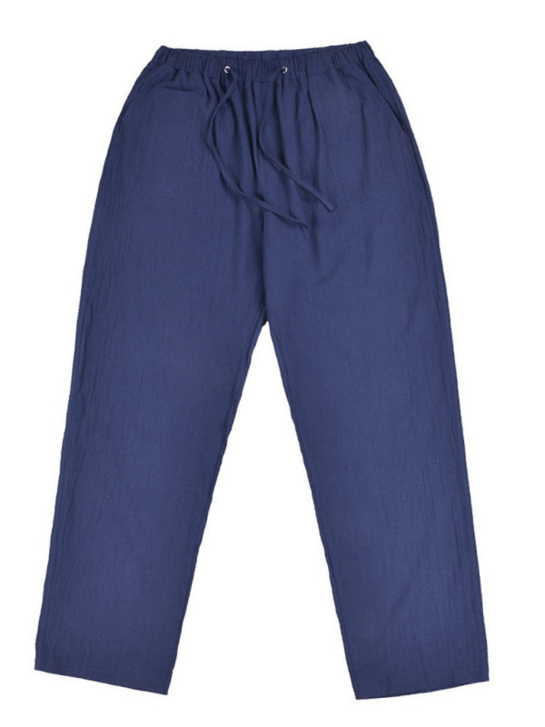 Casual Trousers - Woven All-match Linen