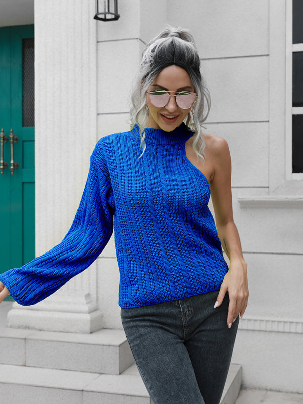 Sweater - One Shoulder Off