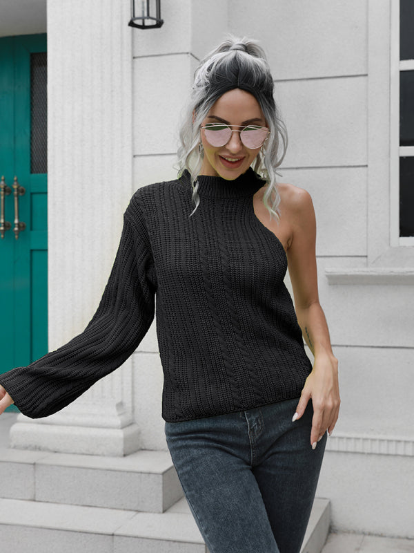 Sweater - One Shoulder Off