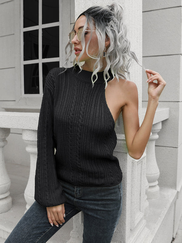 Sweater - One Shoulder Off