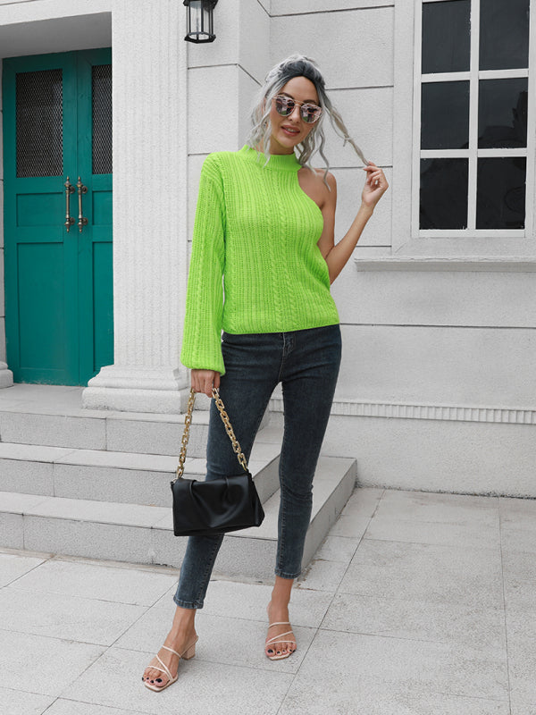 Sweater - One Shoulder Off