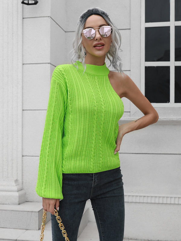 Sweater - One Shoulder Off