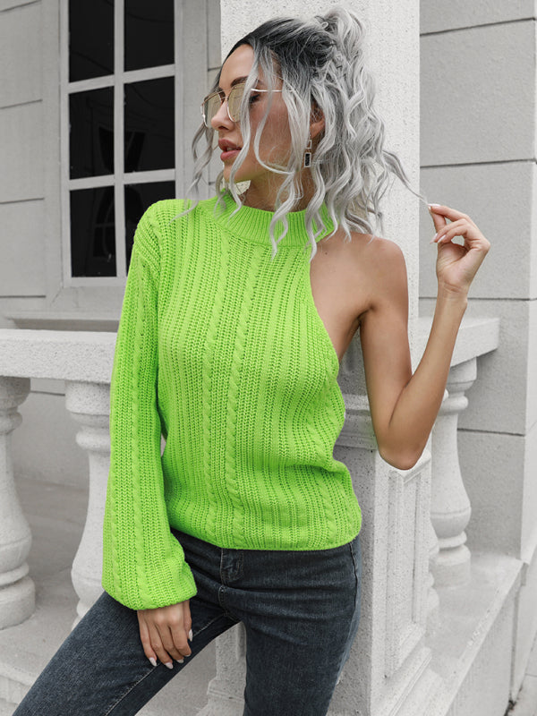 Sweater - One Shoulder Off