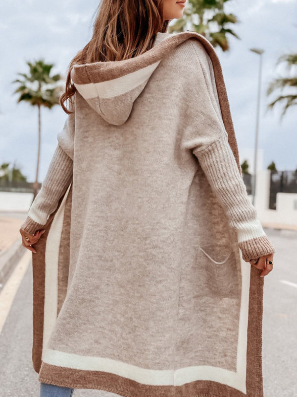 Cardigan - Loose Hooded Warm Twist Knitted Cardigan