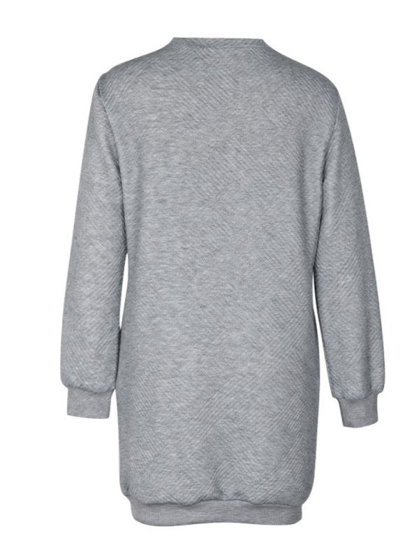 Sweatshirt - New Long-Sleeved Solid Color