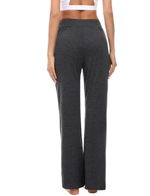 Women's
Wide Waist Pocket Adjustable Modal Straight Fit Yoga Pants