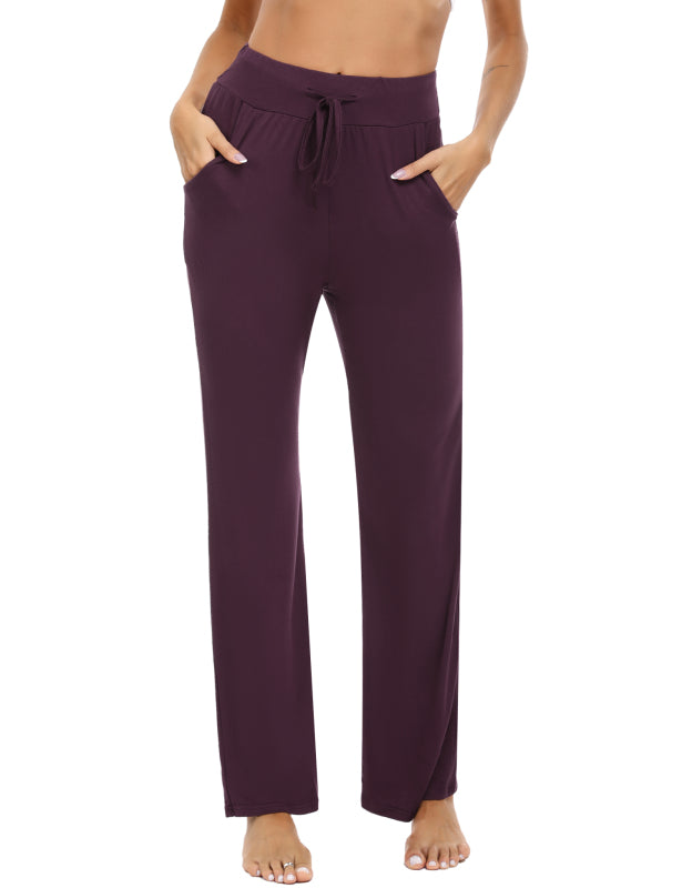 Women's
Wide Waist Pocket Adjustable Modal Straight Fit Yoga Pants