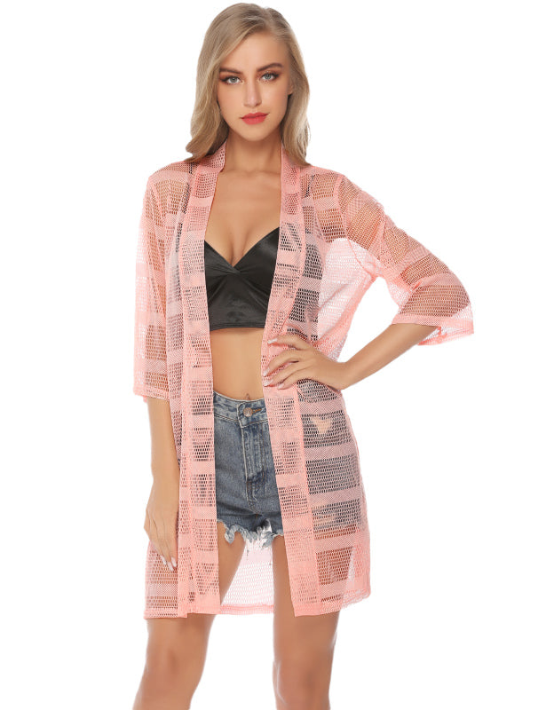 Fashion All-Match Casual Women'S Mesh Cardigan