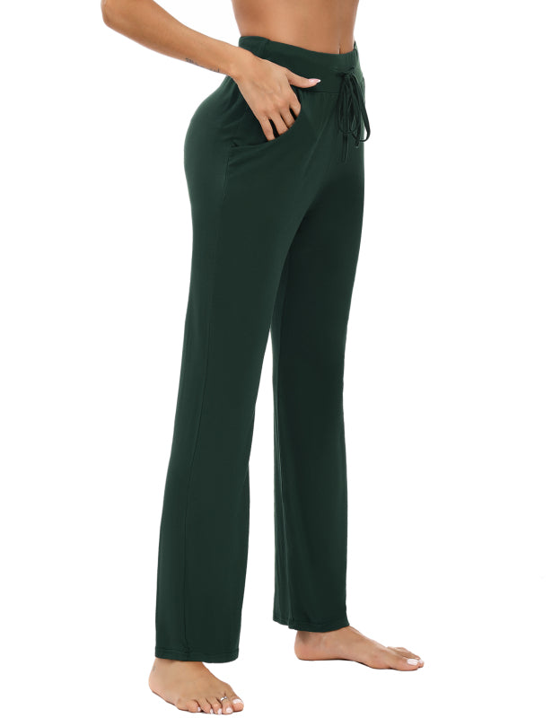 Women's
Wide Waist Pocket Adjustable Modal Straight Fit Yoga Pants