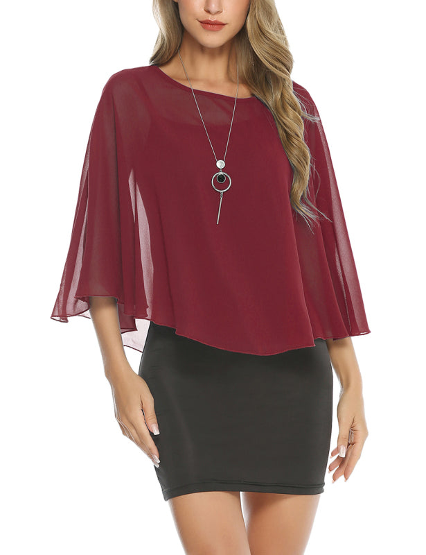 Fashion All-Match Casual Ladies Chiffon Cape
