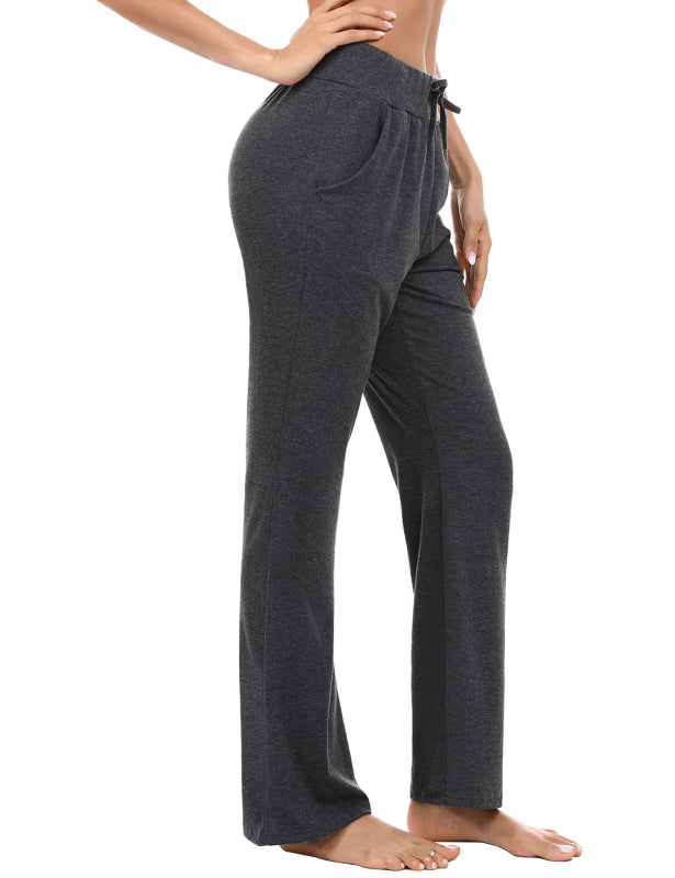 Women's
Wide Waist Pocket Adjustable Modal Straight Fit Yoga Pants