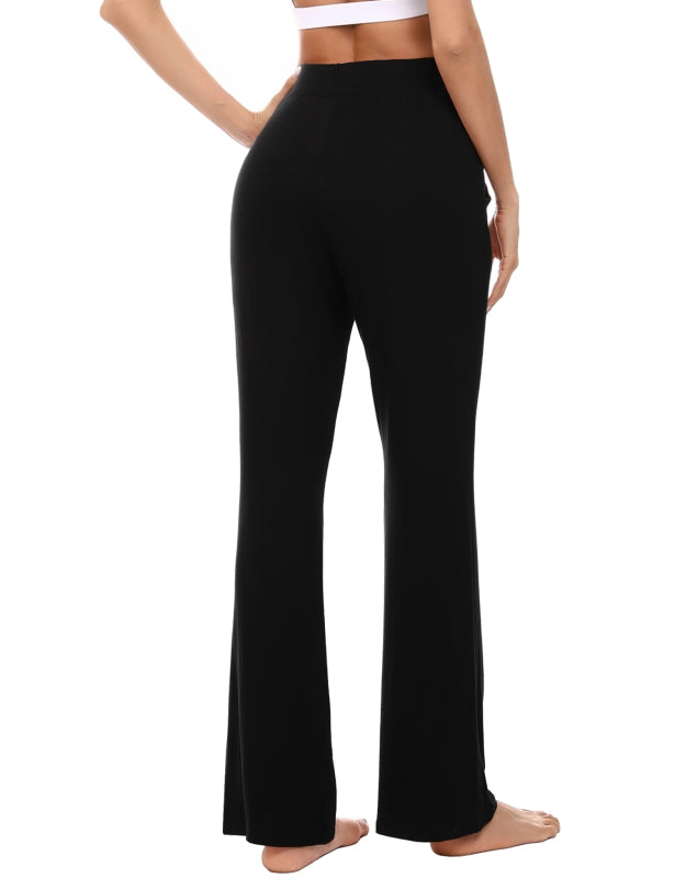 Women's
Wide Waist Pocket Adjustable Modal Straight Fit Yoga Pants