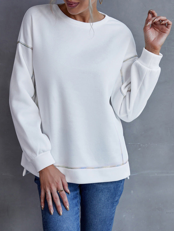 Women's Plain Hoodie With Side Slits