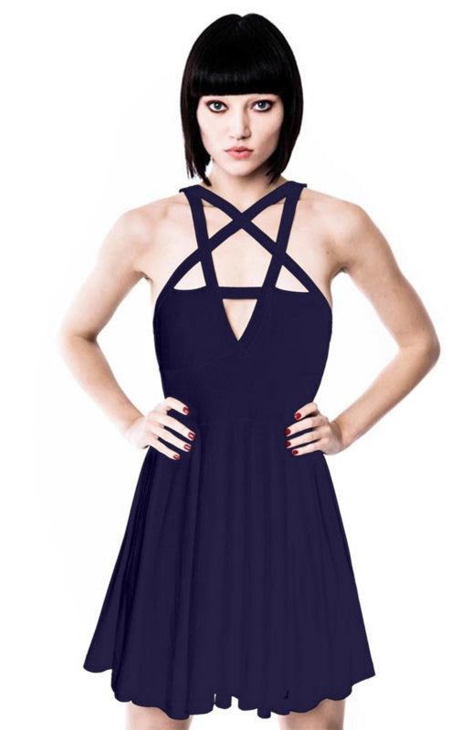 Five Star Wrap Chest Dress Suspender Dress