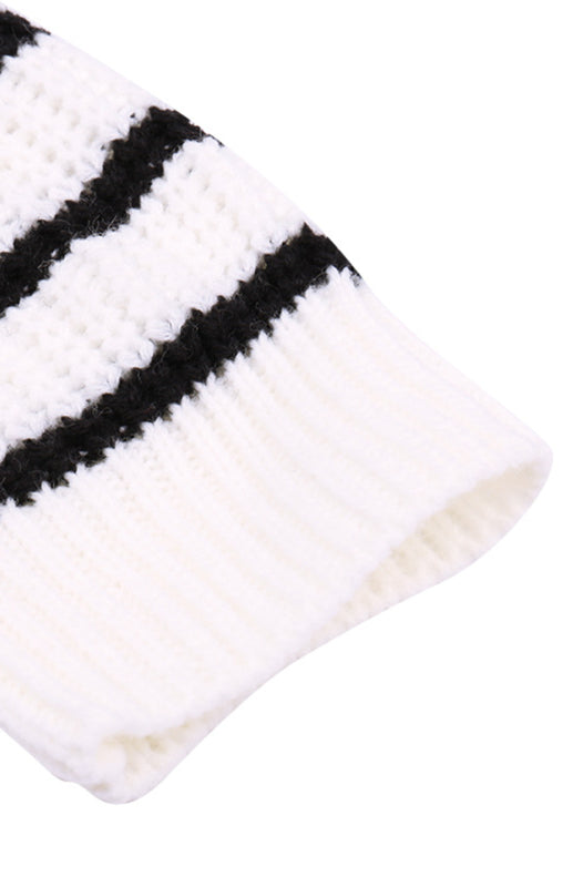 Ladies Casual Fashion Ladies Cropped Striped Cardigan