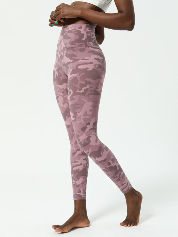 Yoga pants - European and American camouflage
