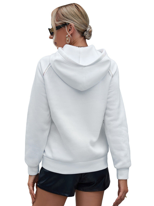 Women's Solid Color Colorful Hoodie Sweater