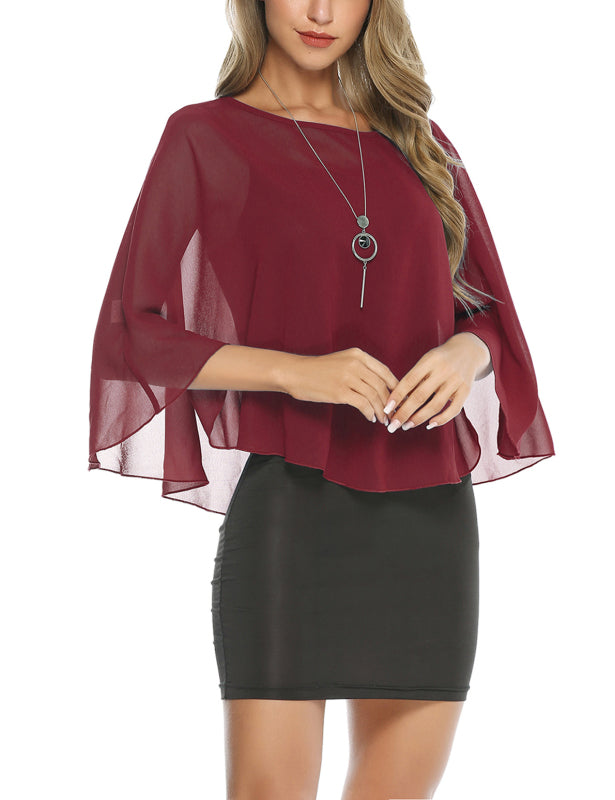 Fashion All-Match Casual Ladies Chiffon Cape