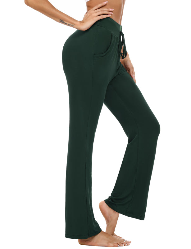 Women's
Wide Waist Pocket Adjustable Modal Straight Fit Yoga Pants
