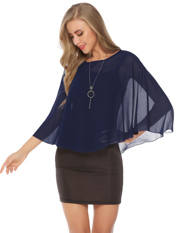 Fashion All-Match Casual Ladies Chiffon Cape