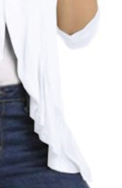 Ladies Casual Fashion Solid Color Cardigan Top