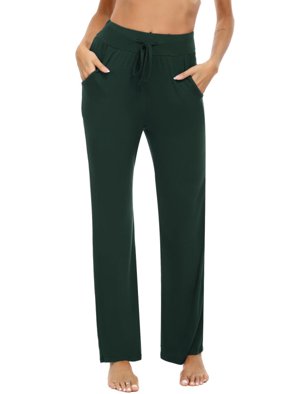Women's
Wide Waist Pocket Adjustable Modal Straight Fit Yoga Pants