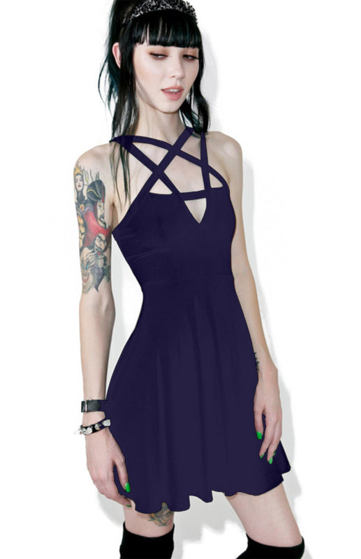Five Star Wrap Chest Dress Suspender Dress