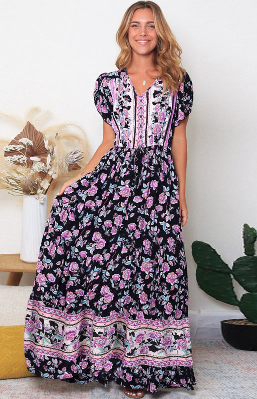 Women's Summer Bohemian Slim Beach Dress