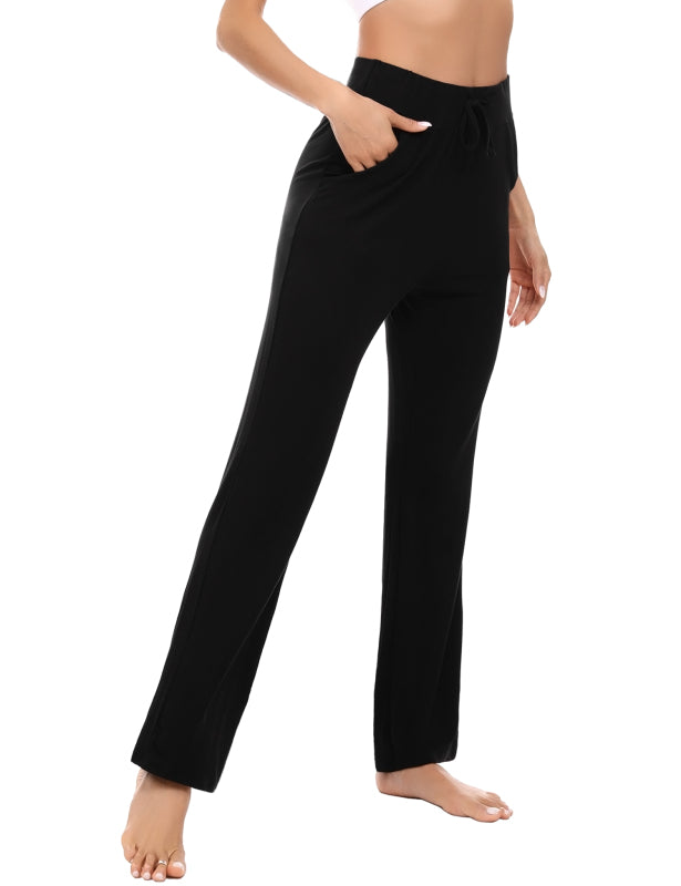 Women's
Wide Waist Pocket Adjustable Modal Straight Fit Yoga Pants