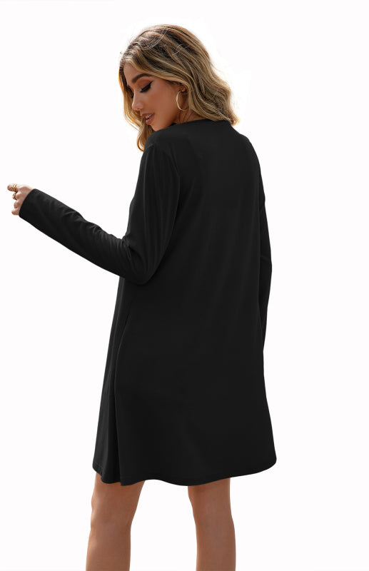 V-Neck Button Placket Knitted Cardigan