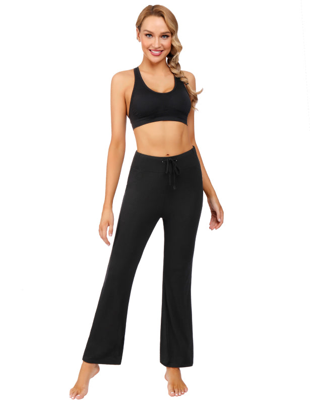Women's
Wide Waist Pocket Adjustable Modal Straight Fit Yoga Pants