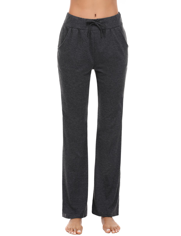 Women's
Wide Waist Pocket Adjustable Modal Straight Fit Yoga Pants