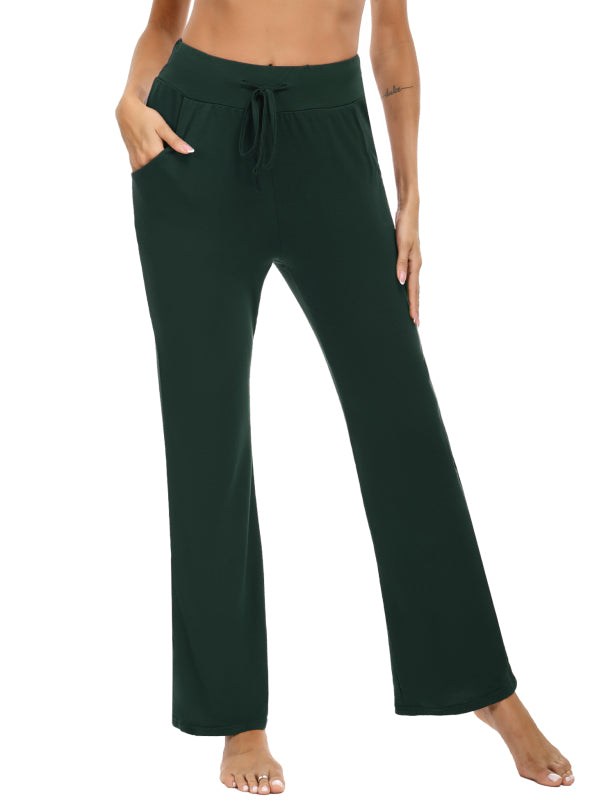Women's
Wide Waist Pocket Adjustable Modal Straight Fit Yoga Pants