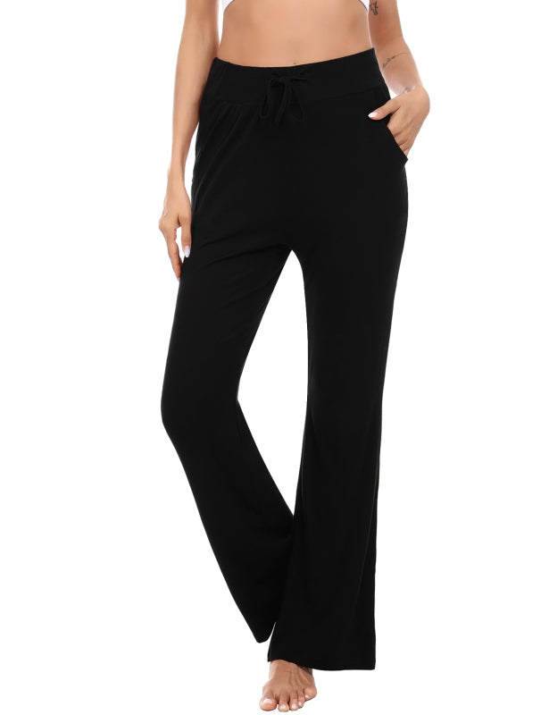 Women's
Wide Waist Pocket Adjustable Modal Straight Fit Yoga Pants