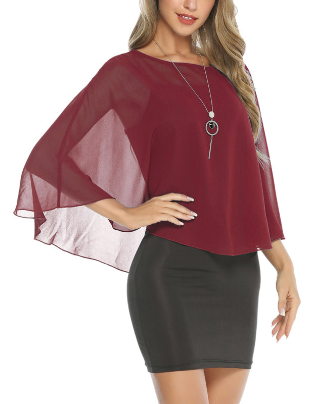 Fashion All-Match Casual Ladies Chiffon Cape