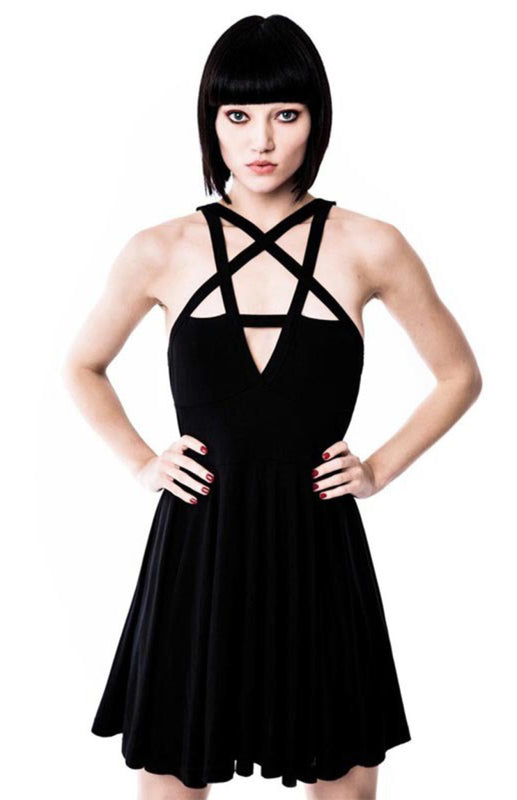 Five Star Wrap Chest Dress Suspender Dress