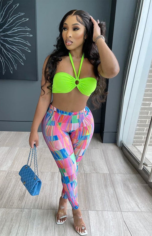 Leggings - Colourful Plaid Print