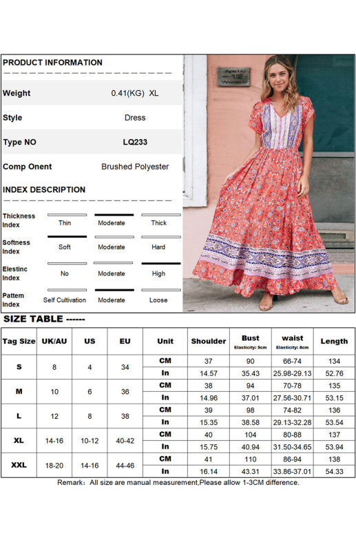 Women's Summer Bohemian Slim Beach Dress