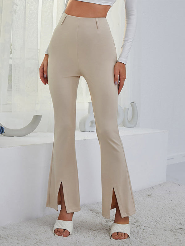 Horn High Waist - Thin Split Wide -Leg pants